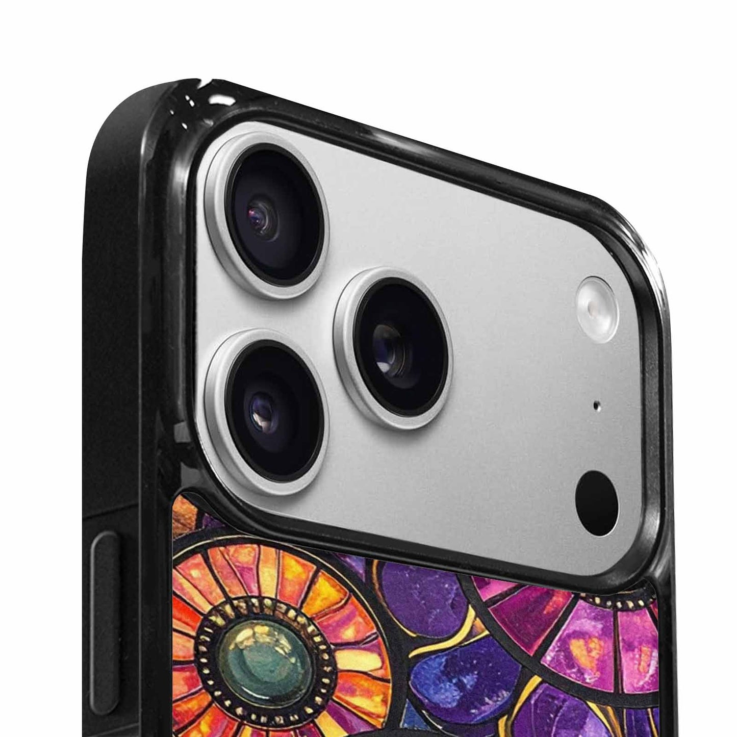 iPhone 17 Pro Max Case — Iridescent Fantasy Sun Original Art, Custom Made Phone Cover