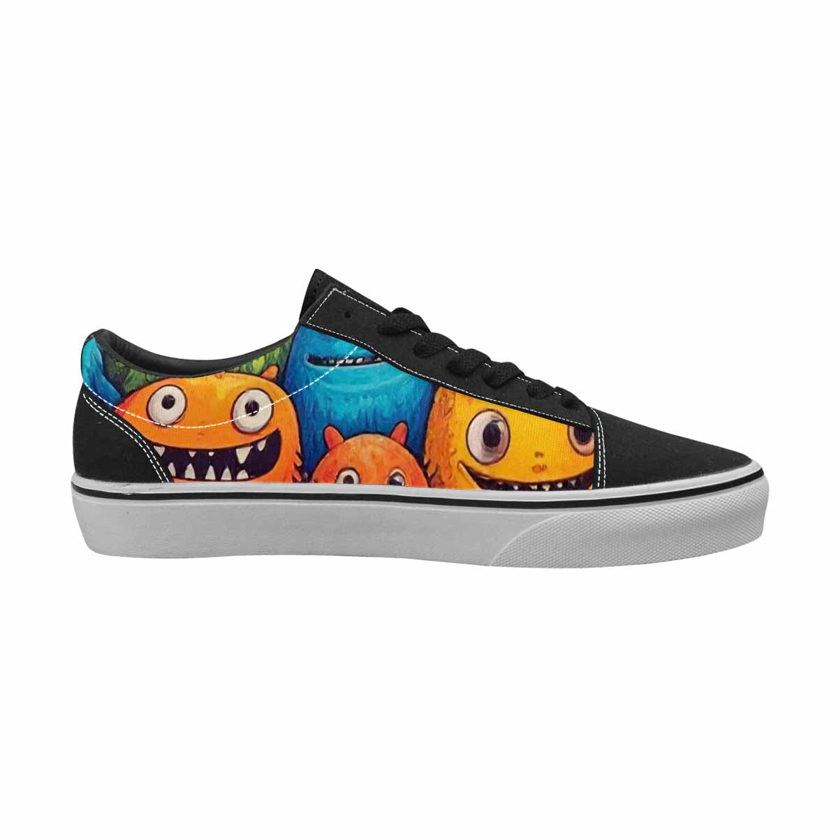 WOMEN'S Monsters (general) Cartoon Monst Lace-Up Canvas Aesthetic Shoes