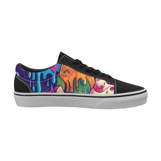 MEN'S Melting Ice Cream Monster Lace-Up Canvas Neon Fantasy Shoes