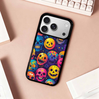 iPhone 17 Pro Case — Small Skeleton People Face Acid Original, Customized Protective Case