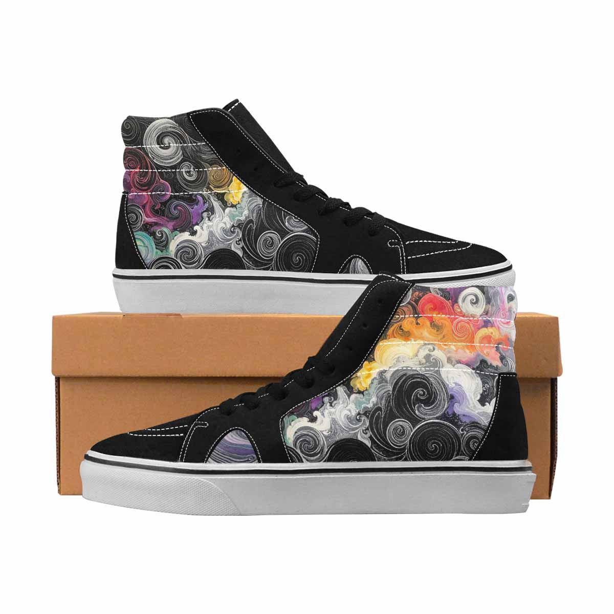 MEN'S Tie Dye High Top Canvas Unique Print Aesthetic Shoes