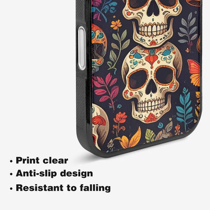 iPhone 16 Case — Mushrooms And Skulls, Custom Made Phone Cover
