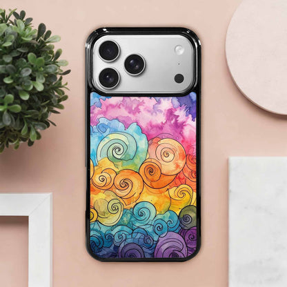 iPhone 17 Pro Max Case — Tie Dye Swirls (black Tie Dye, Custom Art Phone Cover