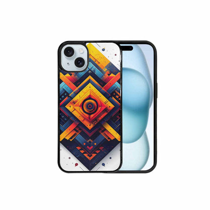 iPhone 15 Plus Case — Urban Tribal Tessellation, Custom Printed Phone Case