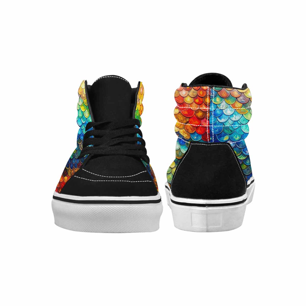 MEN'S Reptile Scale High Top Canvas Cottagecore Sneakers