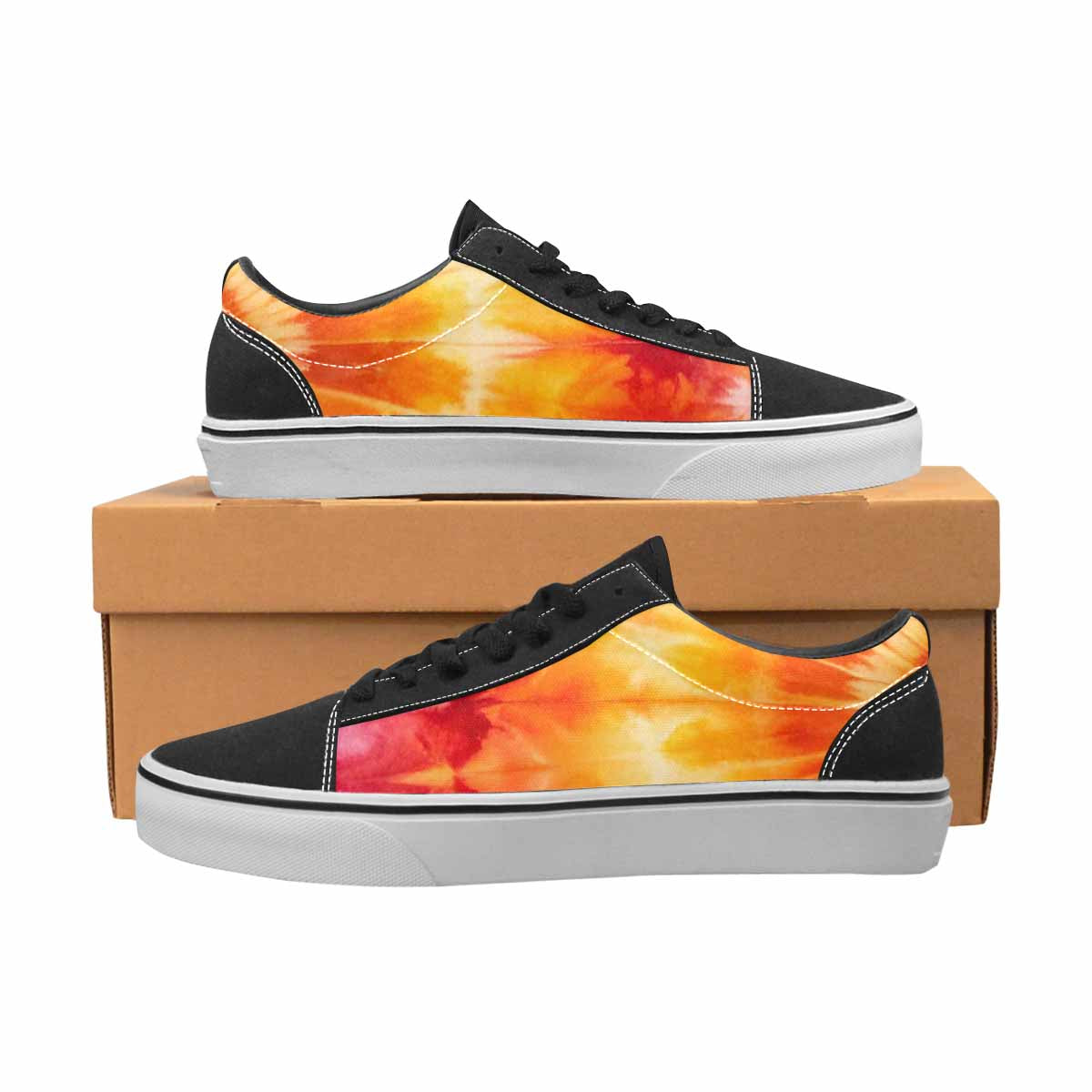 WOMEN'S Ombre Tie Dye Warm Canvas Lace-Up Cottagecore Custom Sneakers