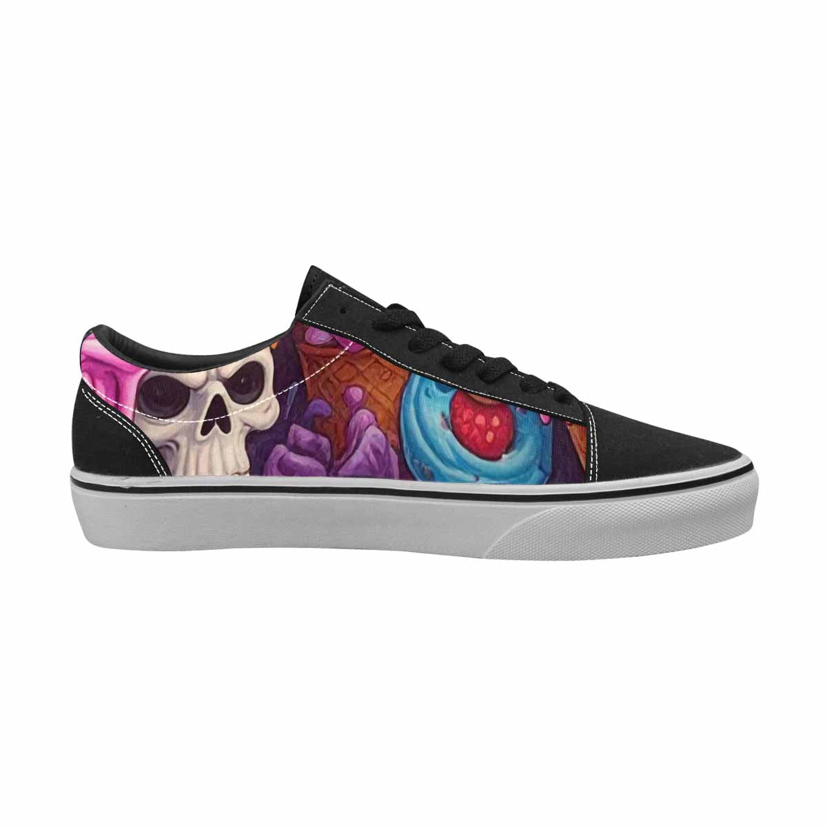 WOMEN'S Ice Cream Monsters  Lace-Up Canvas Dreamlike Custom Shoes