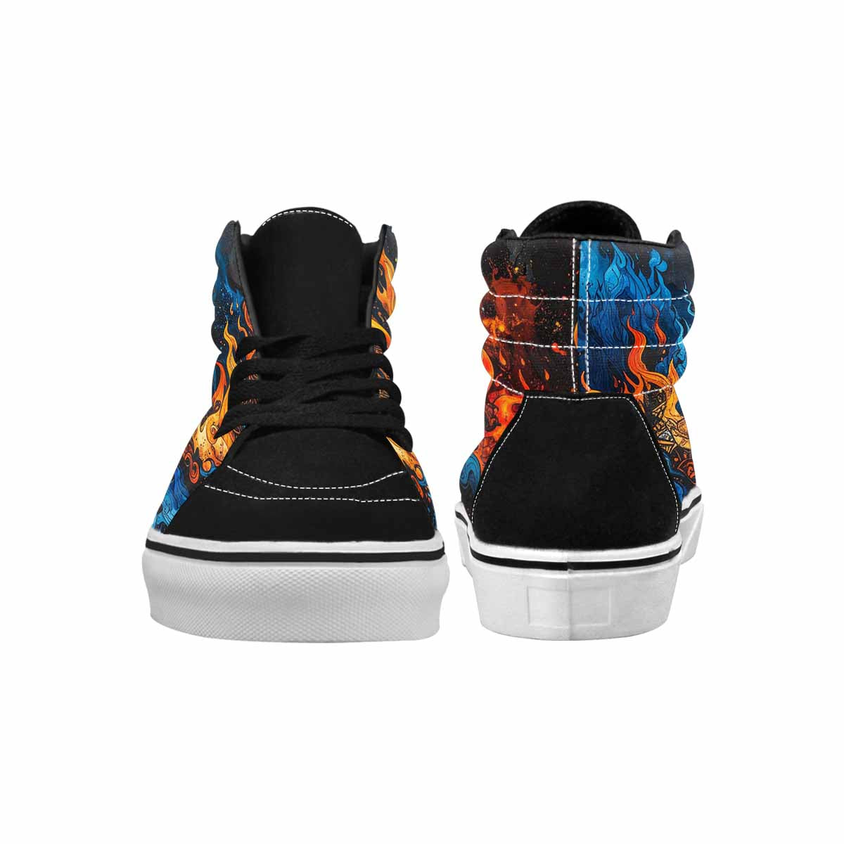 MEN'S Flame Burst High Top Canvas Vivid Sneakers
