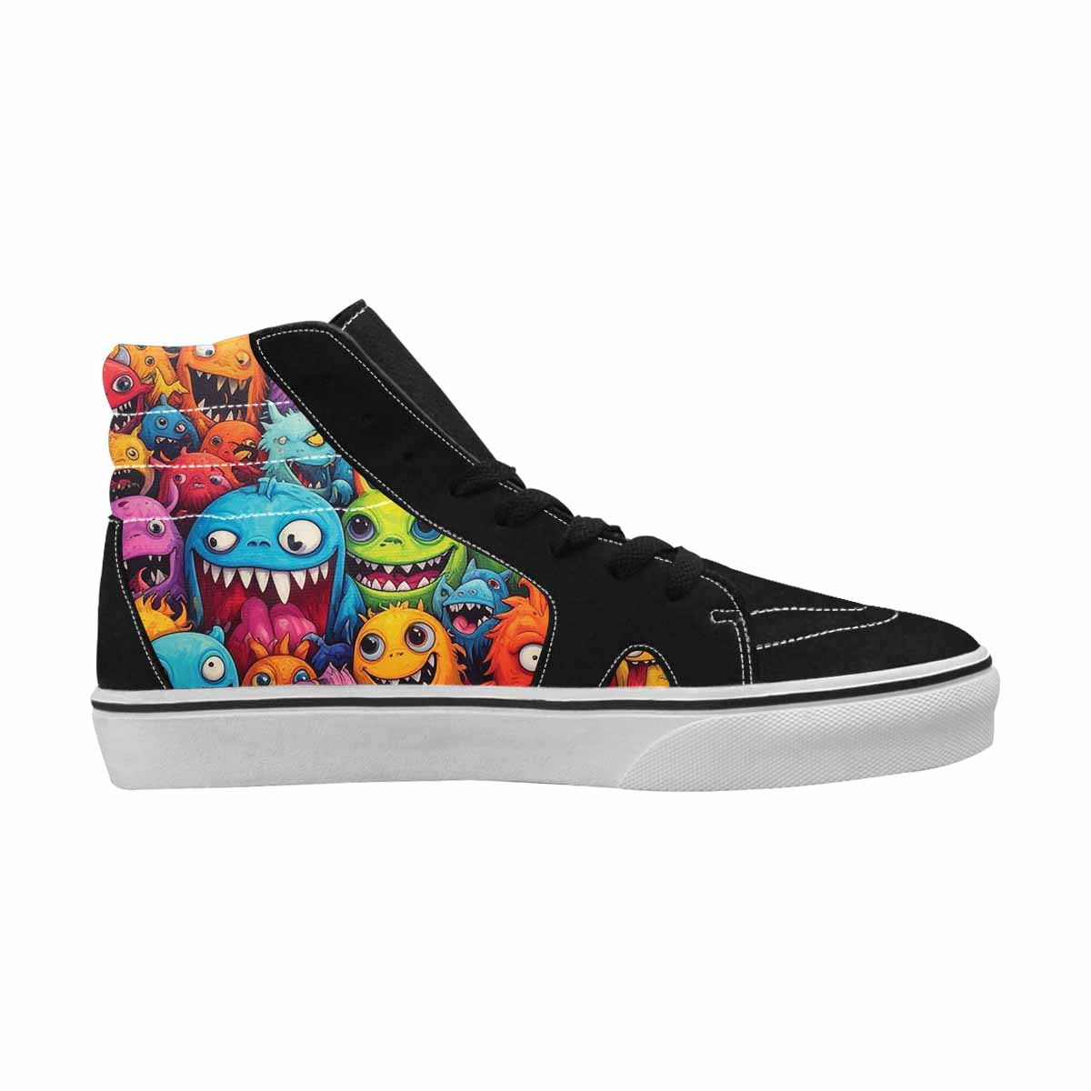 MEN'S Monsters (general) Cartoon Monst High Top Canvas Neon Fantasy Shoes