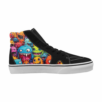 MEN'S Monsters (general) Cartoon Monst High Top Canvas Neon Fantasy Shoes