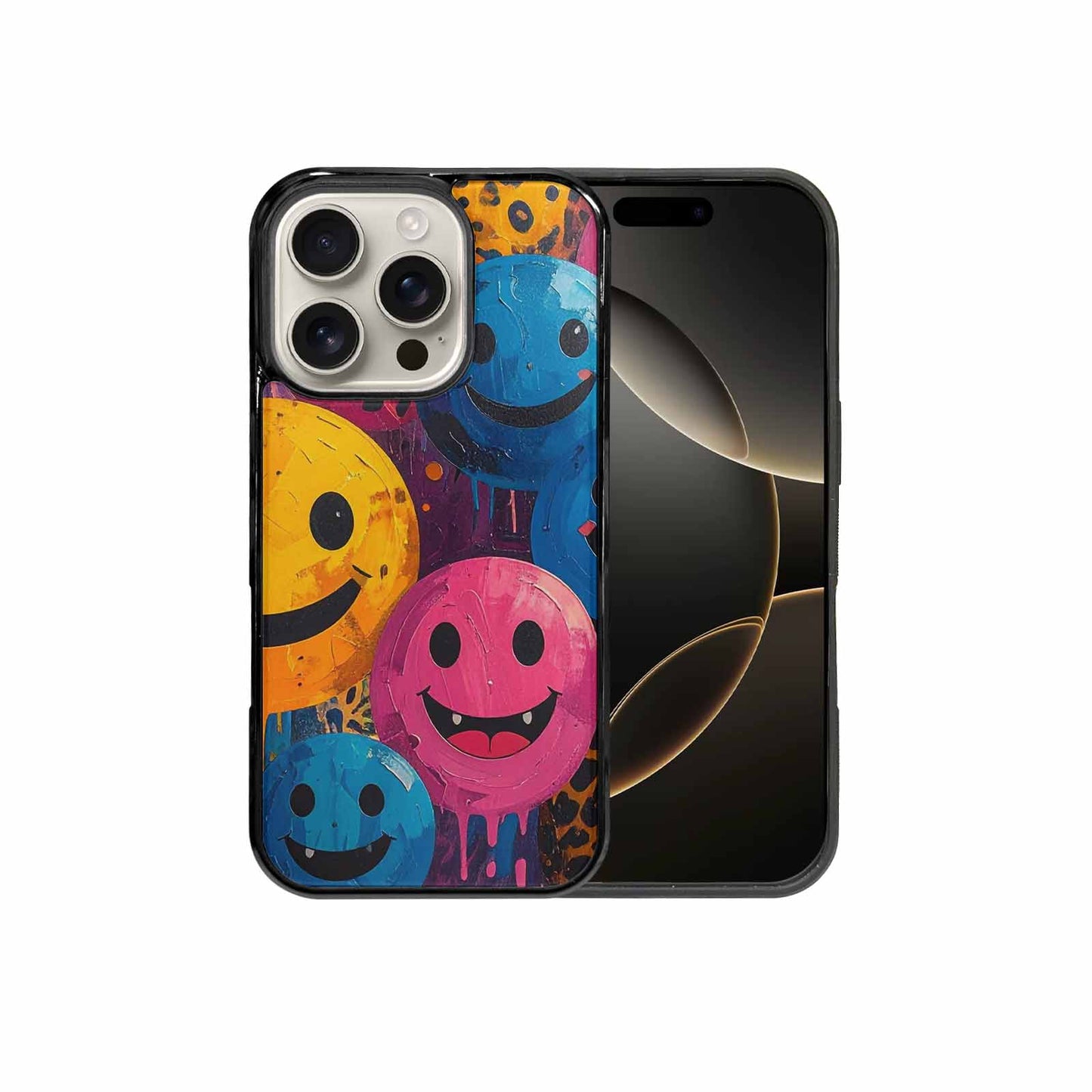 iPhone 16 Pro Case — Smiley Faces Animal Printsmile Prk, Custom Art Phone Cover