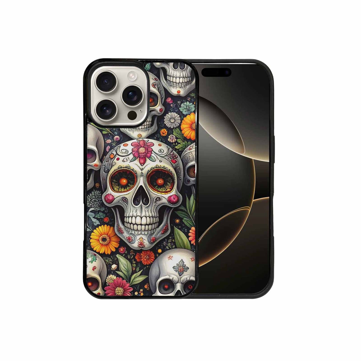 iPhone 16 Pro Max Case — Greyscale Black And White Dark Black, Personalized Phone Case