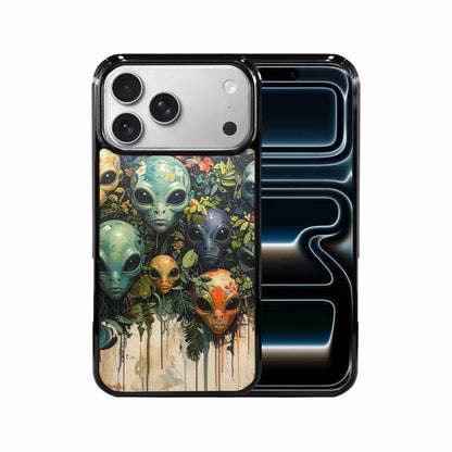 iPhone 17 Pro Max Case — Aliens Pattern Hundreds Of Alien Scifi, Custom Printed Phone Case