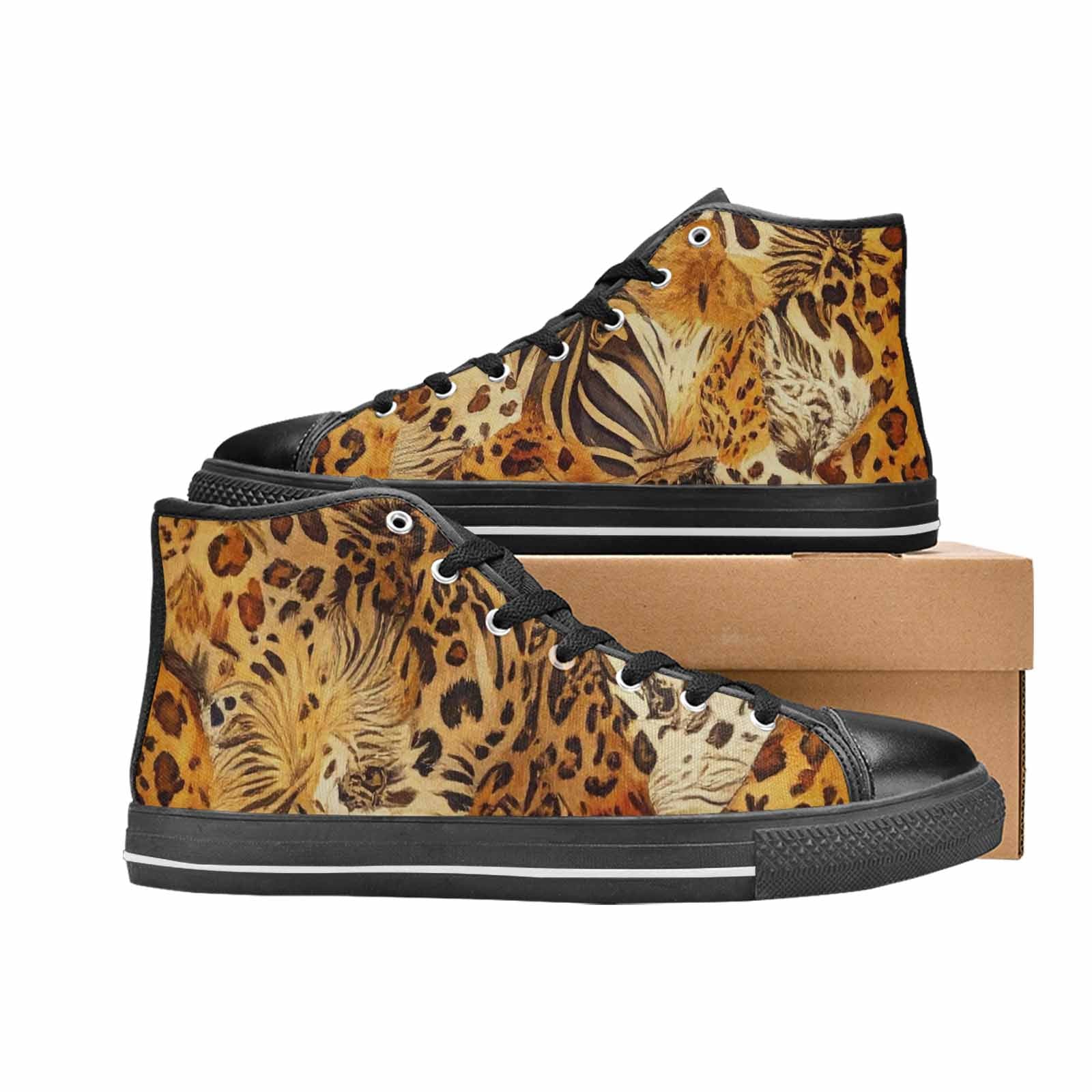 WOMEN'S Animal Print High Top Canvas Cottagecore Sneakers