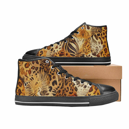 WOMEN'S Animal Print High Top Canvas Cottagecore Sneakers
