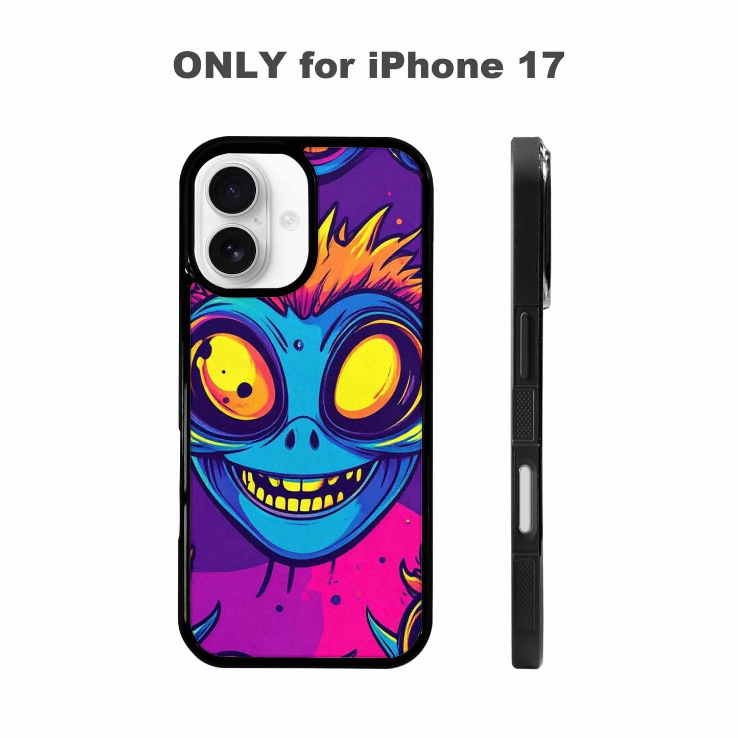 iPhone 17 Case — Alien Ufo Cartoon Art Alien Scifi, Unique Phone Case Design