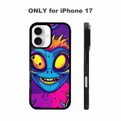 iPhone 17 Case — Alien Ufo Cartoon Art Alien Scifi, Unique Phone Case Design