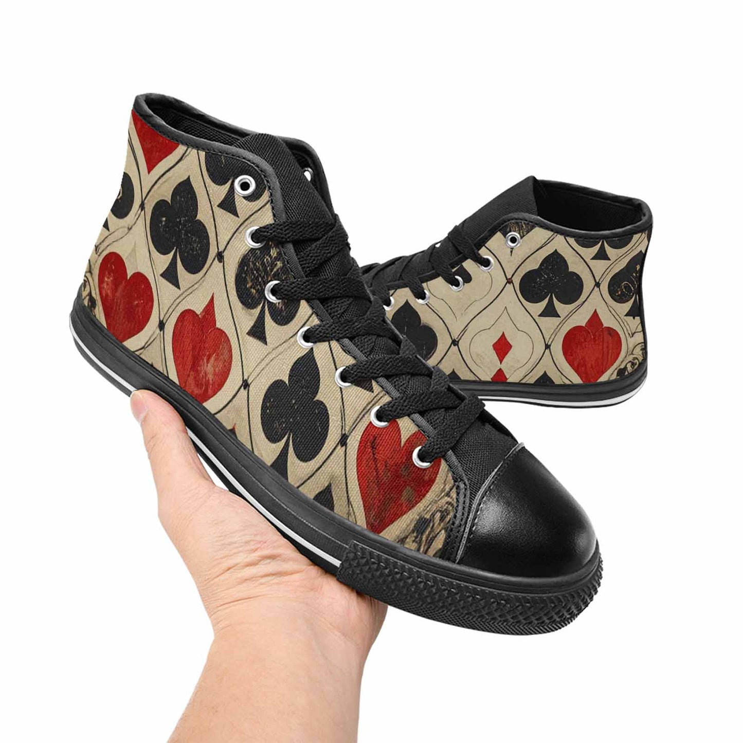 WOMEN'S Playing Card Suit High Top Canvas Dreamcore Shoes