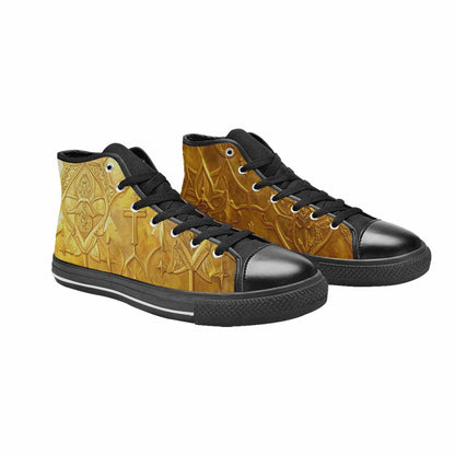 MEN'S Cross Faith Iconography High Top Canvas Cottagecore Shoes