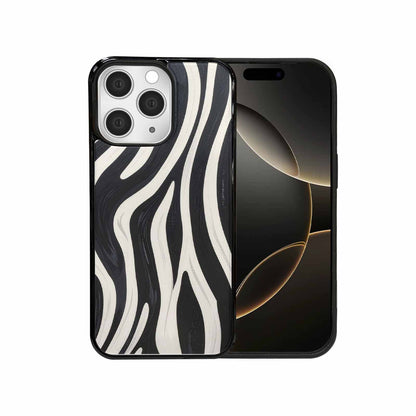 iPhone 15 Pro Max Case — Modern Zebra Stripe Custom Personalized Phone, Customized Protective Case