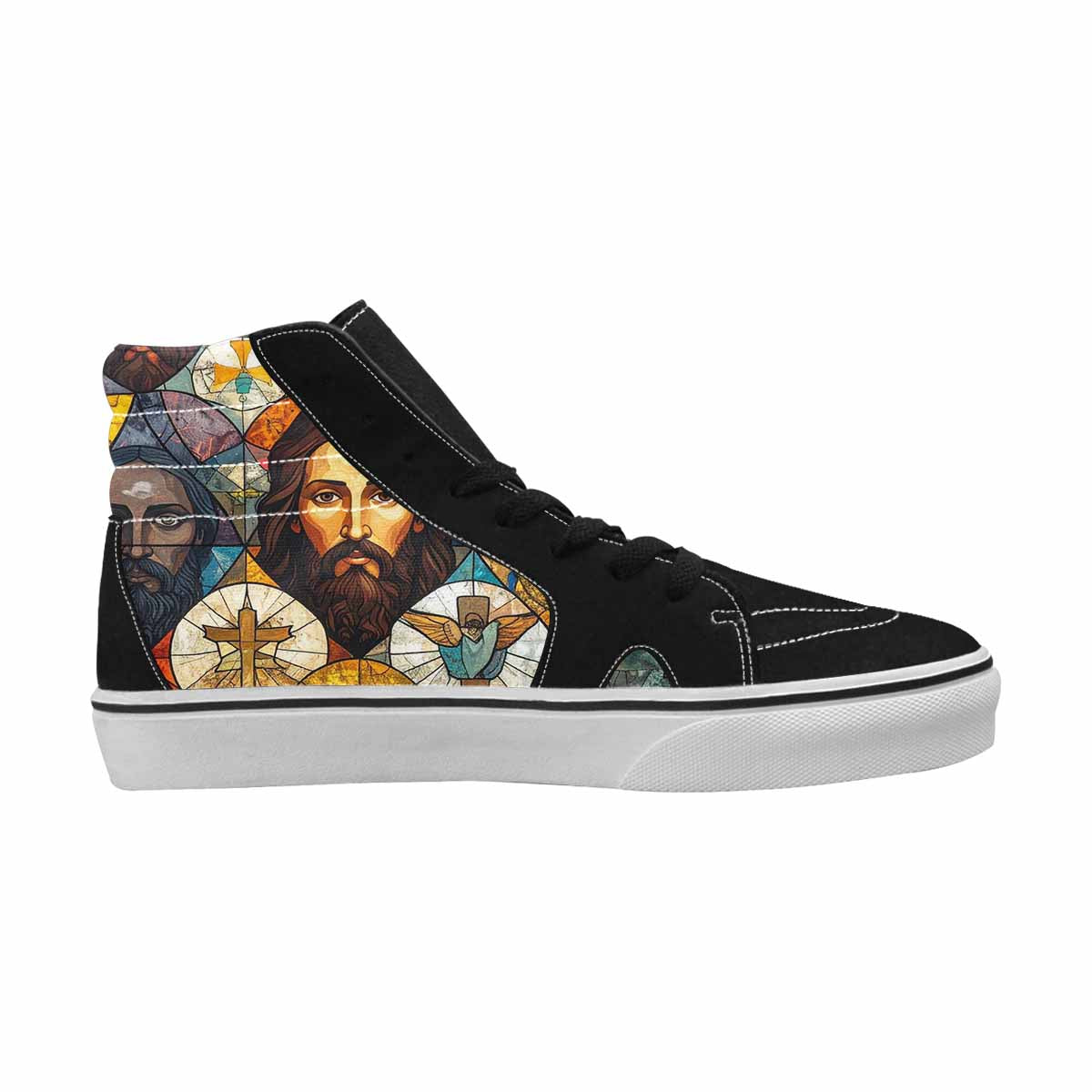 MEN'S Jesus Face Small High Top Canvas Cottagecore Sneakers