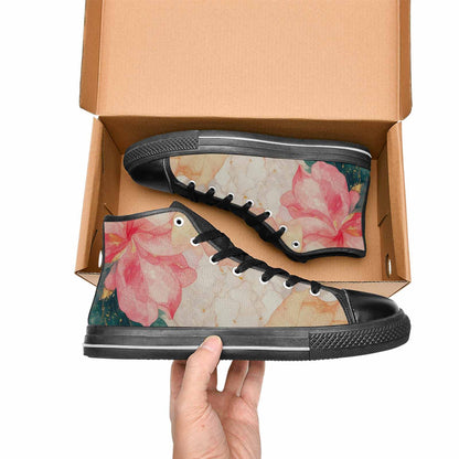 MEN'S Marble Floral High Top Canvas Dreamcore Sneakers