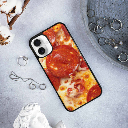 iPhone 16 Plus Case — Pepperoni Pizza Print, Custom Designed Case Cover