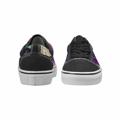 WOMEN'S Rainbow Drip Mushrooms Lace-Up Canvas Vibrant Chaos Custom Sneakers