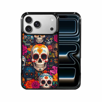 iPhone 17 Pro Max Case — Small Skull Pattern, Randomly Gothic Skulls, Custom Printed Phone Case