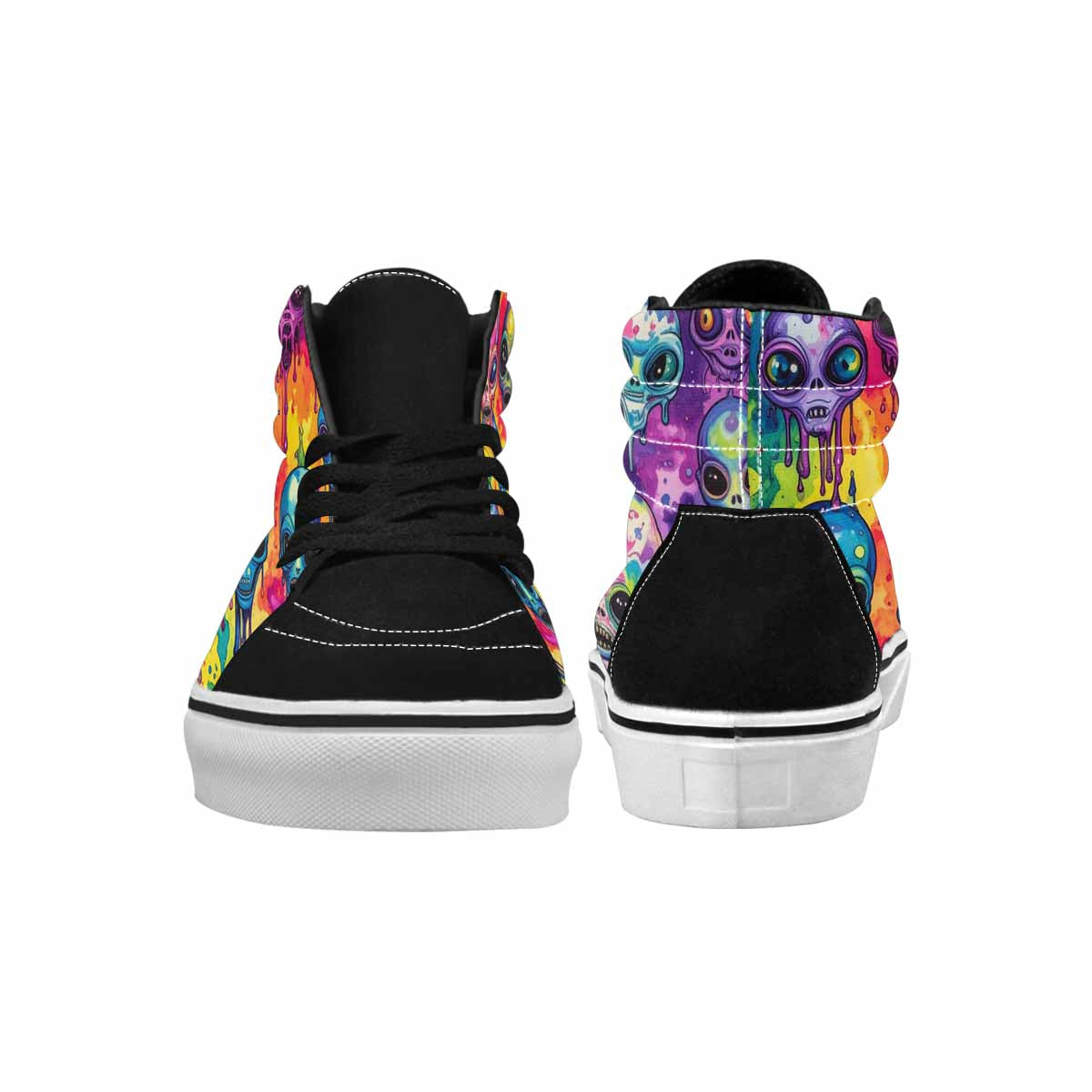 MEN'S Melting Aliens High Top Canvas Melting Art Sneakers