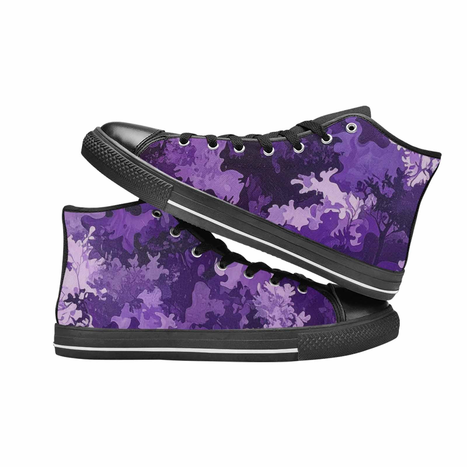 MEN'S Military Camouflage Blotch High Top Canvas Neon Fantasy Custom Sneakers