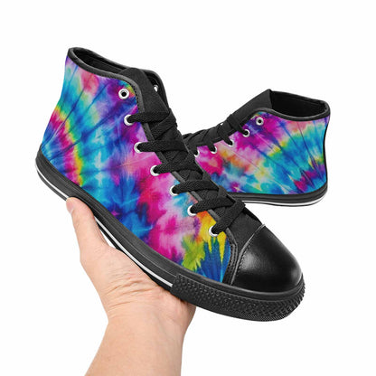 WOMEN'S Tie Dye Acid Wash Color High Top Canvas Dreamcore Custom Sneakers