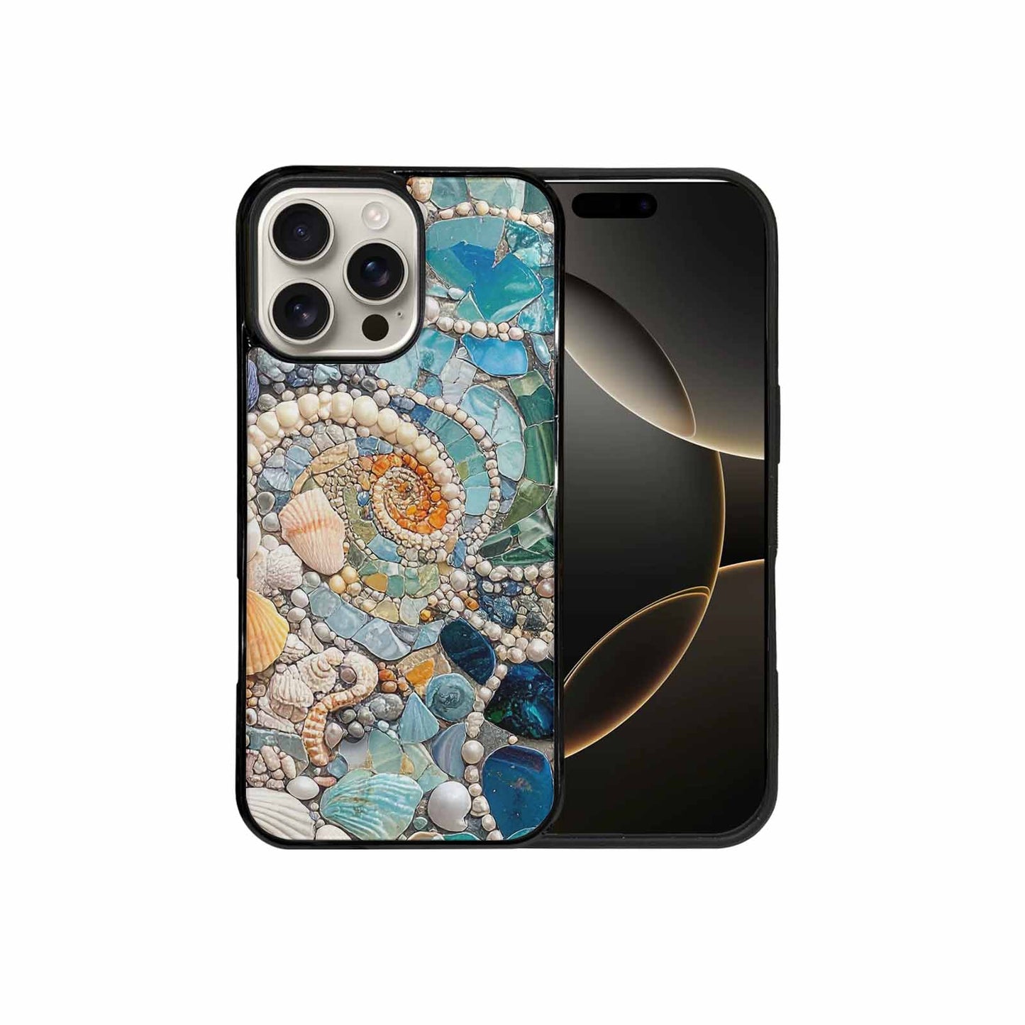 iPhone 16 Pro Max Case — Seashell Collage Seashell Collage Pattern Hundreds, Custom Made Phone Cover