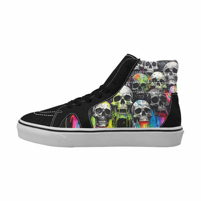 MEN'S Rainbow From Skull S High Top Canvas Wallpaper Art Sneakers
