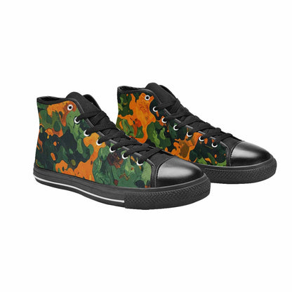 WOMEN'S Military Camouflage Blotch High Top Canvas Aesthetic Custom Shoes