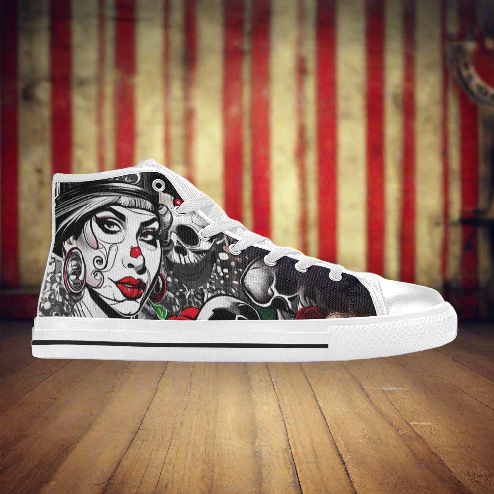 Wolf Orange Black Custom Bold Art - Freaky Shoes