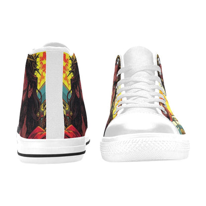 WOMEN'S Jesus_Ht_10 High Top Canvas Grunge Custom Shoes