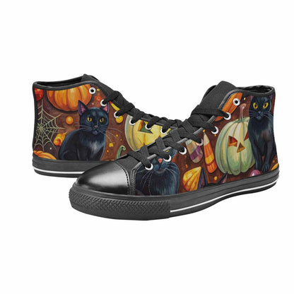 MEN'S Halloween High Top Canvas Surreal Custom Sneakers