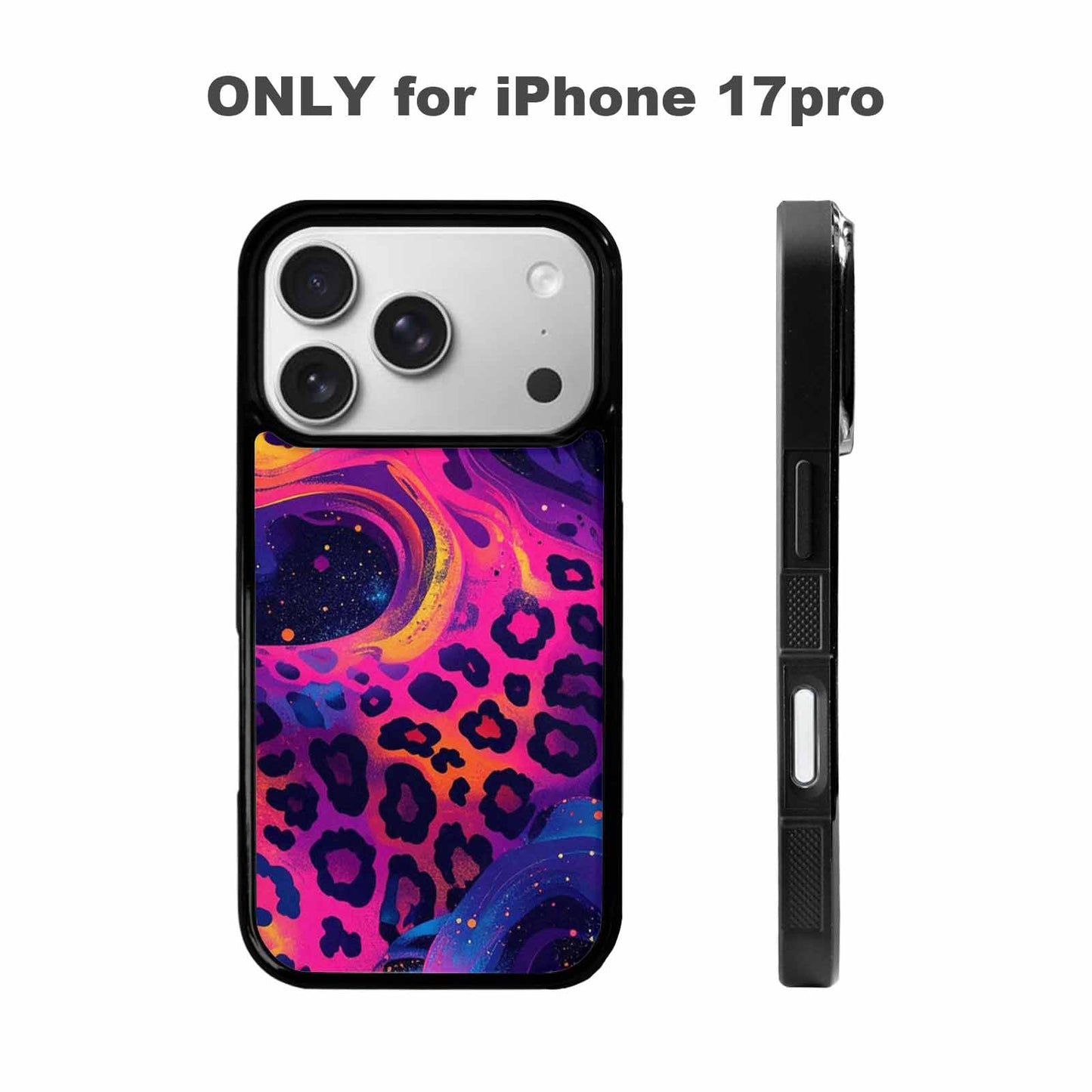 iPhone 17 Pro Case — Leopard Print Galaxy Seamless Pattern Animal, Custom Designed Case Cover