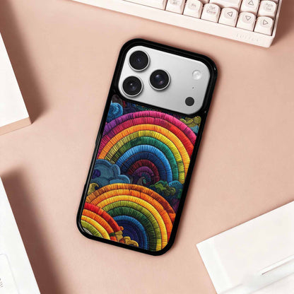 iPhone 17 Pro Case — Vivid Camo Rainbow Arc Camo, Custom Printed Phone Case