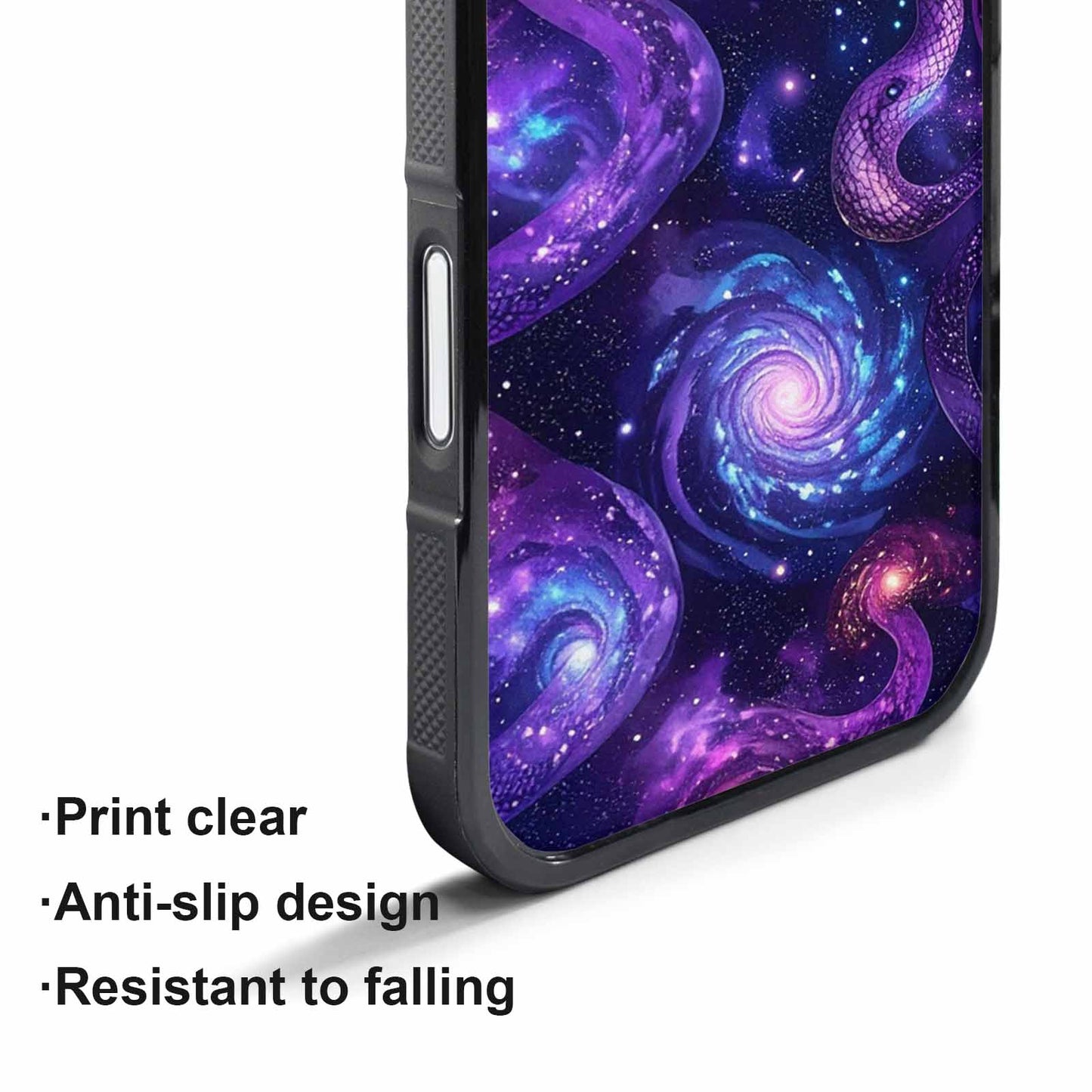 iPhone 17 Pro Case — Snake Print Galaxy Seamless Pattern Animal, Custom Phone Case