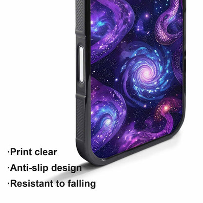 iPhone 17 Pro Case — Snake Print Galaxy Seamless Pattern Animal, Custom Phone Case