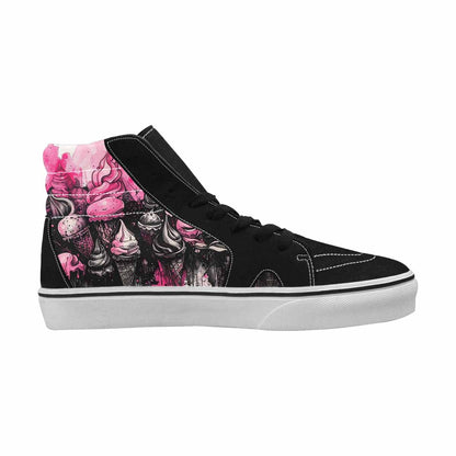 MEN'S Ice Cream Motif High Top Canvas Dark Academia Sneakers