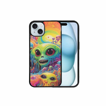 iPhone 15 Plus Case — Aliens Tie Dyemelting Aliens P, Custom Made Phone Cover