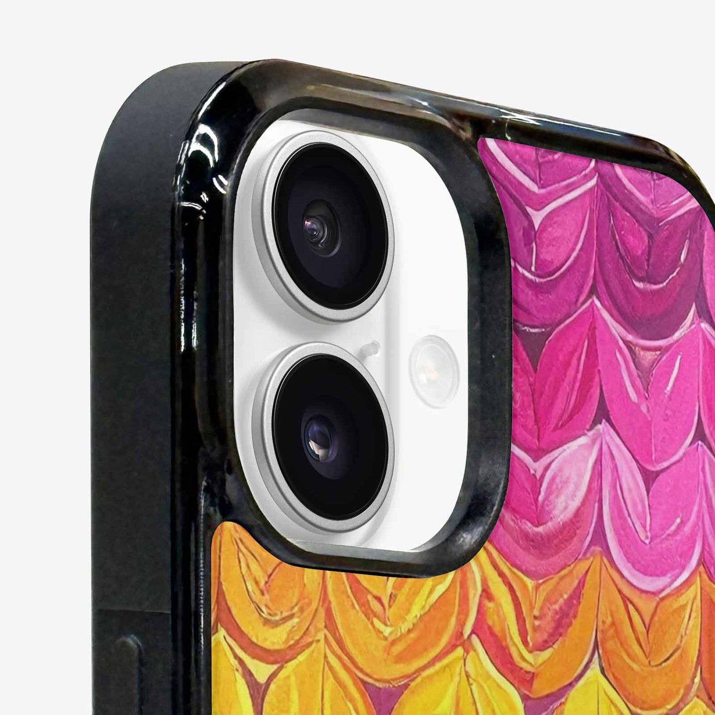 iPhone 16 Case — Pansexual Flag Color Theme Small Rainbow, Custom Designed Case Cover