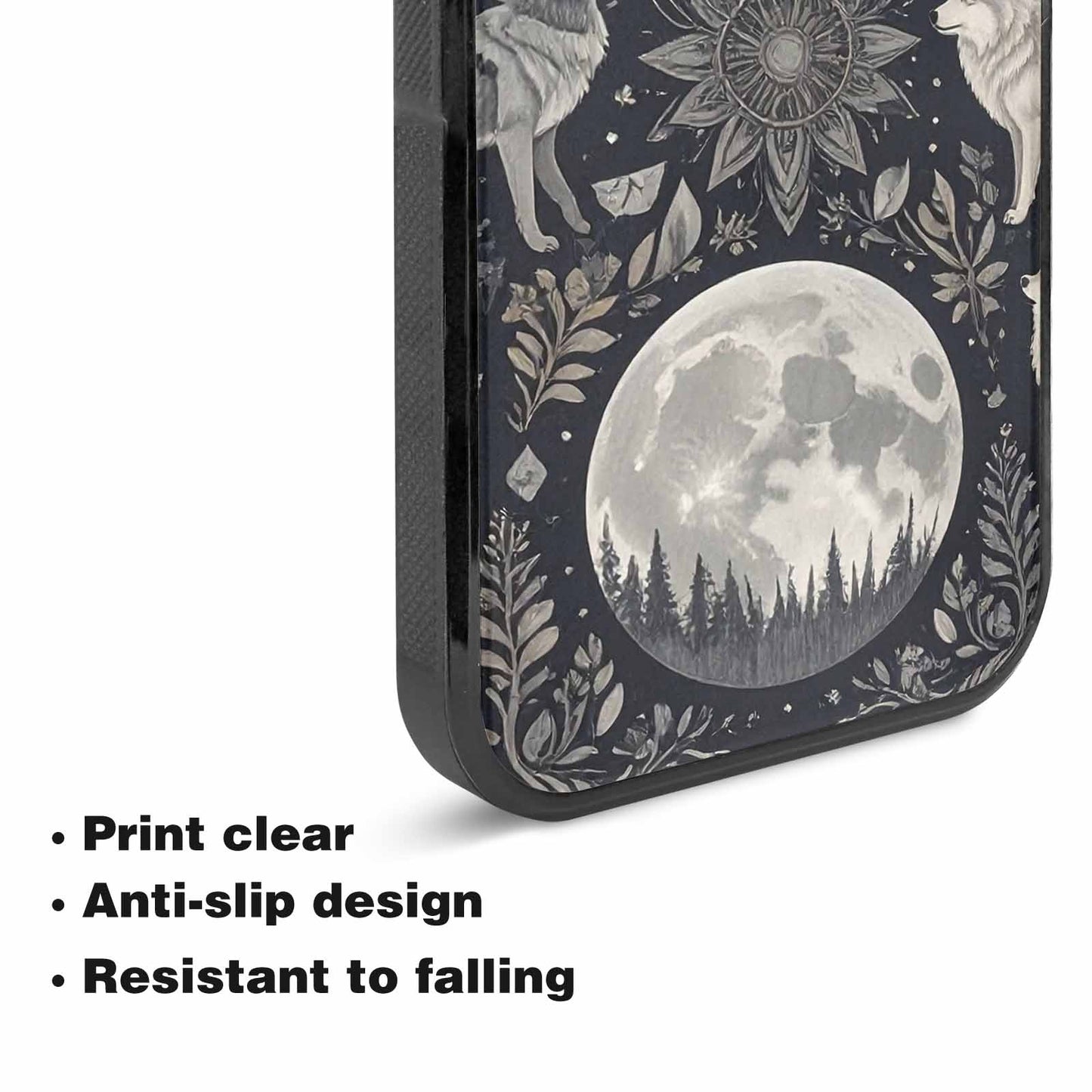 iPhone 15 Plus Case — Wolves Everywhere Collage Overlap Small Wolf, Custom Art Phone Cover