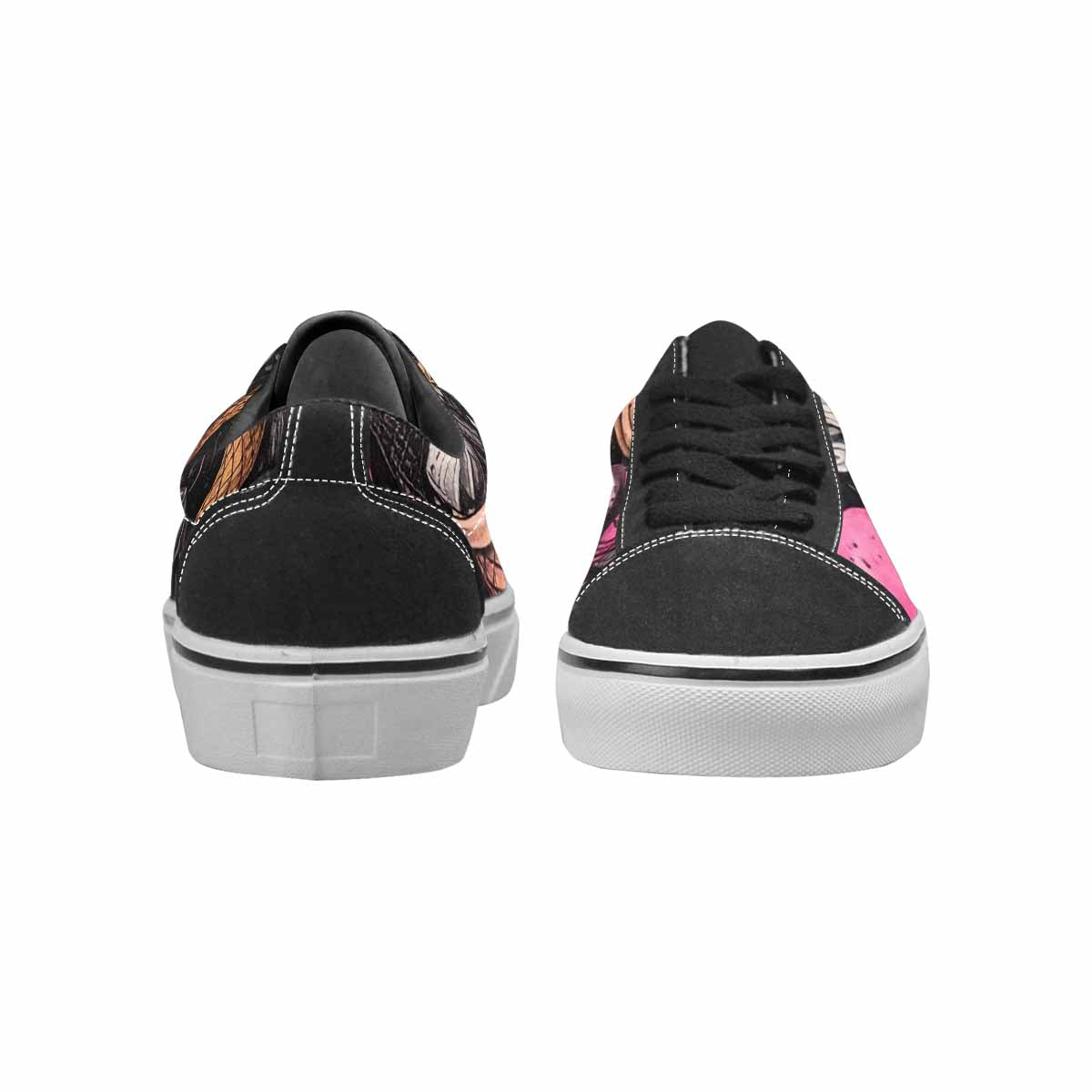 WOMEN'S Ice Cream Motif Lace-Up Canvas Vibrant Chaos Sneakers