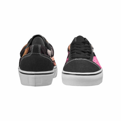WOMEN'S Ice Cream Motif Lace-Up Canvas Vibrant Chaos Sneakers