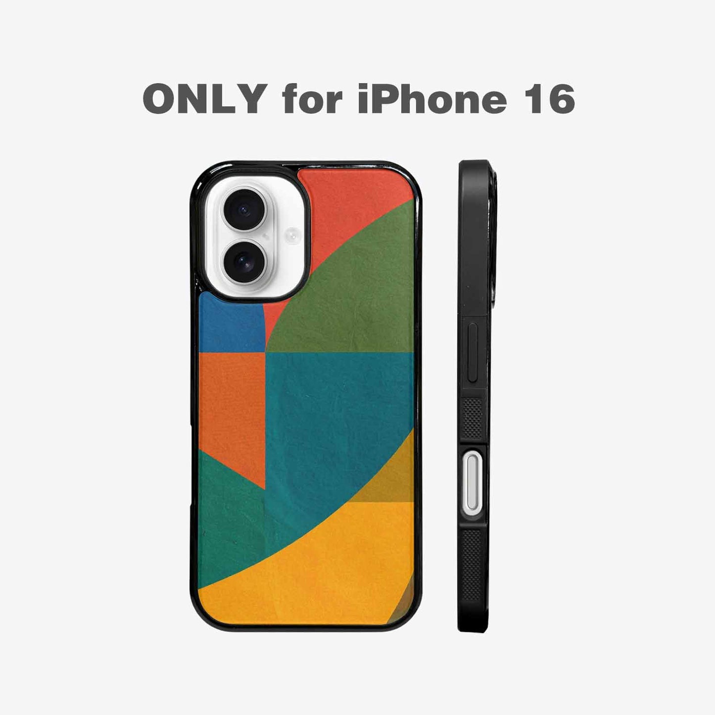 iPhone 16 Case — 1990s Memphis Art Pattern, Custom Printed Phone Case