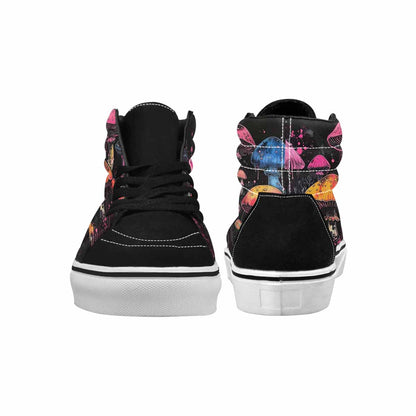 MEN'S Rainbow Drip Mushrooms High Top Canvas Y2K Custom Shoes